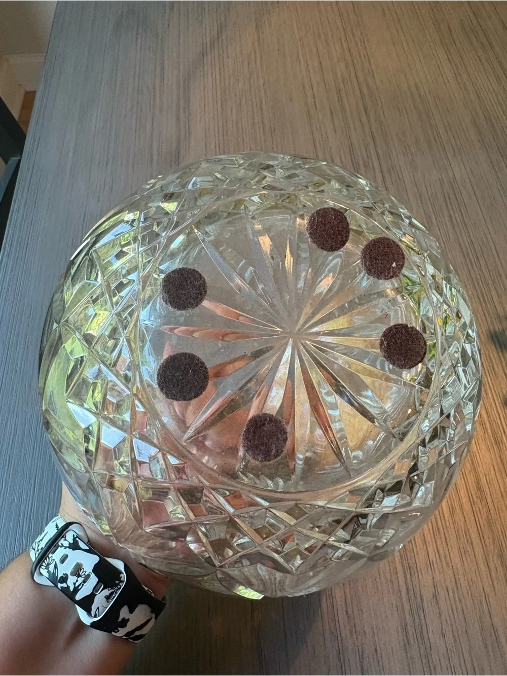 Vintage wedgewood crystal rose bowl